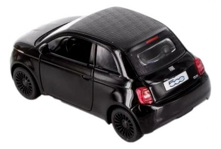 Macheta metalica Fiat 500e, Kinsmart, Scara 1:28, Negru [3]