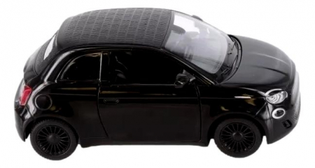 Macheta metalica Fiat 500e, Kinsmart, Scara 1:28, Negru [2]