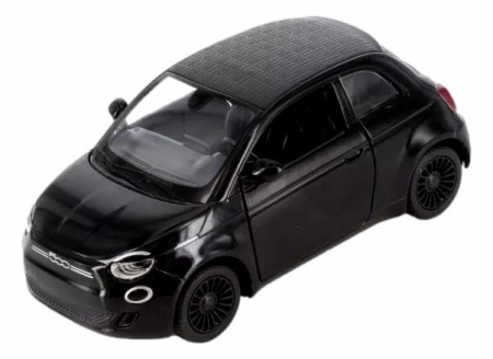 Jucarii, Copii & Bebe - Macheta metalica Fiat 500e, Kinsmart, Scara 1:28, Negru