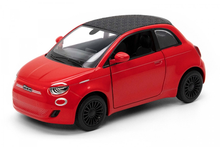 Jucarii, Copii & Bebe - Macheta metalica Fiat 500e, Kinsmart, Scara 1:28, Rosu
