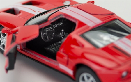 Macheta metalica Ford GT 2006, Kinsmart, Scara 1:36, Rosu [5]