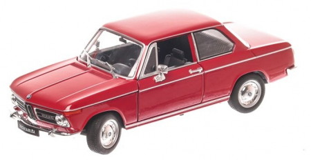Macheta metalica Kinsmart 1:34 BMW 2002, 12 cm, Rosu [0]