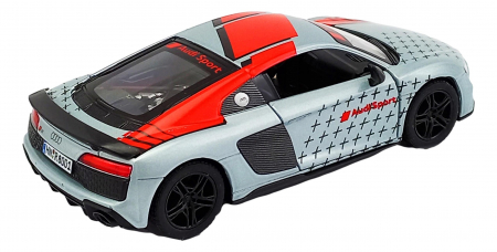 Macheta metalica Kinsmart, 2020 Audi R8 Coupe Livery Edition, Argintiu, 12 cm [1]