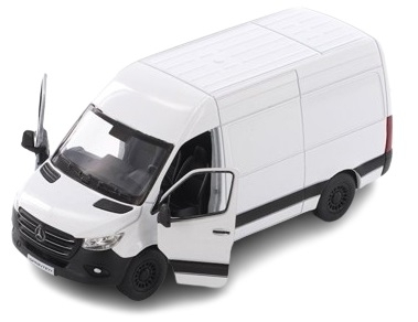 Macheta metalica Kinsmart Mercedes-Benz Sprinter, Alb, scara 1:36 [1]