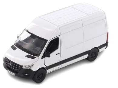 Macheta metalica Kinsmart Mercedes-Benz Sprinter, Alb, scara 1:36 [0]