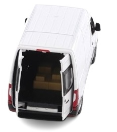 Macheta metalica Kinsmart Mercedes-Benz Sprinter, Alb, scara 1:36 [4]