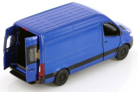 Macheta metalica Kinsmart Mercedes-Benz Sprinter, Albastru, scara 1:36 [3]