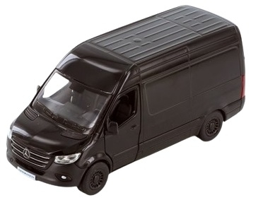 Jucarii, Copii & Bebe - Macheta metalica Kinsmart Mercedes-Benz Sprinter, Negru, scara 1:36