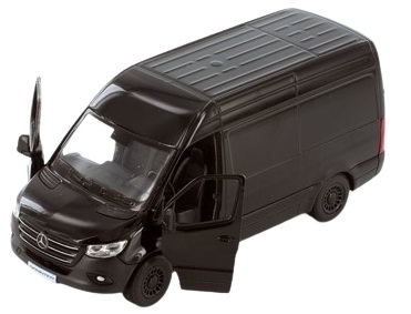 Macheta metalica Kinsmart Mercedes-Benz Sprinter, Negru, scara 1:36 [1]
