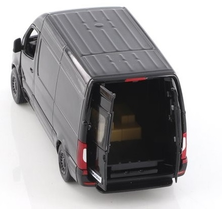Macheta metalica Kinsmart Mercedes-Benz Sprinter, Negru, scara 1:36 [3]