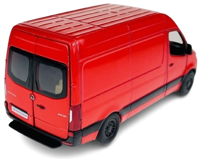 Macheta metalica Kinsmart Mercedes-Benz Sprinter, Rosu, scara 1:36 [2]