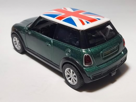 Macheta metalica Mini Cooper New Mini Hatch, Welly, scara 1:36, Verde [3]