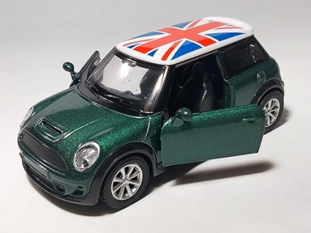 Macheta metalica Mini Cooper New Mini Hatch, Welly, scara 1:36, Verde [1]