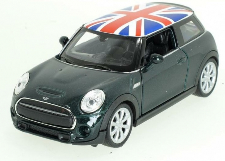 Macheta metalica Mini Cooper New Mini Hatch, Welly, scara 1:36, Verde [0]