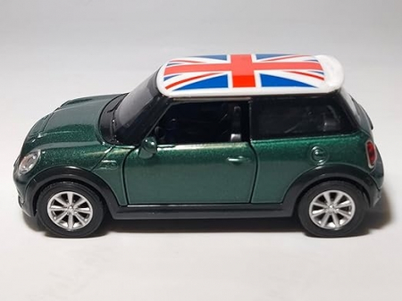 Macheta metalica Mini Cooper New Mini Hatch, Welly, scara 1:36, Verde [2]