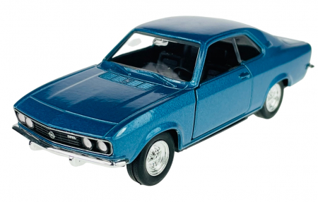Macheta metalica Opel Manta 1970  A, scara 1:34 Welly, Albastru, 12 cm [0]