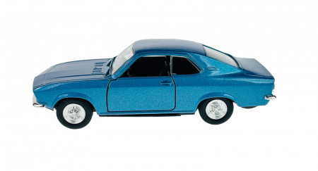 Macheta metalica Opel Manta 1970  A, scara 1:34 Welly, Albastru, 12 cm [3]