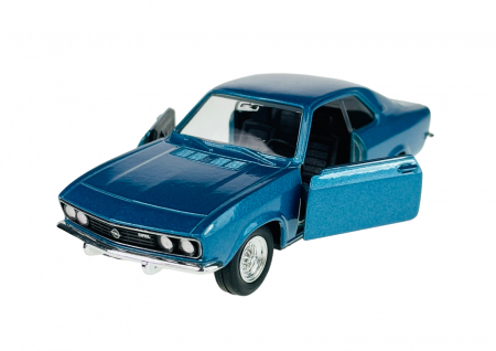 Macheta metalica Opel Manta 1970  A, scara 1:34 Welly, Albastru, 12 cm [1]