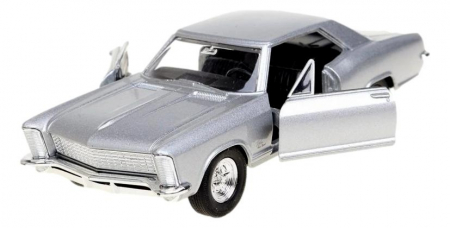 Macheta metalica Welly 1:34 Buick 1965 Riviera Gran Sport, Gri, 12 cm [0]