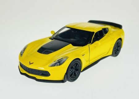 Macheta metalica Welly 1:34 Chevrolet 2017 Corvette Z06, Galben [0]