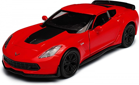 Jucarii, Copii & Bebe - Macheta metalica Welly 1:34 Chevrolet 2017 Corvette Z06, Rosu