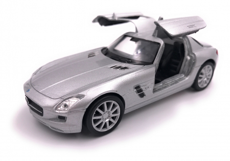 Macheta metalica Welly 1:34 Mercedes-Benz SLS AMG, Gri [1]