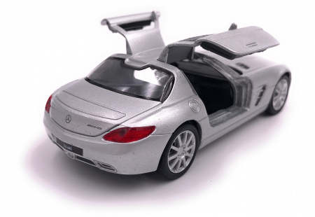 Macheta metalica Welly 1:34 Mercedes-Benz SLS AMG, Gri [3]