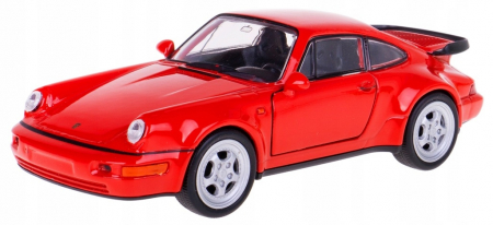 Jucarii, Copii & Bebe - Macheta metalica Welly 1:34 Porsche 911 Turbo, Rosu, 12 cm
