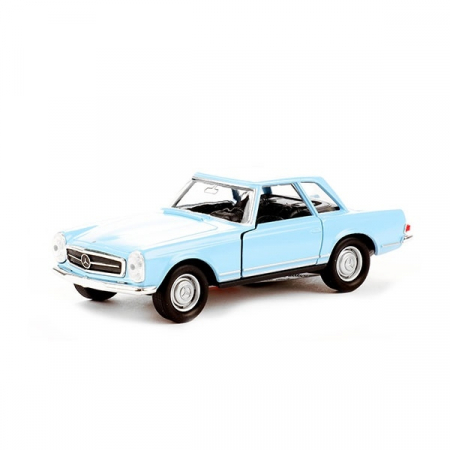 Jucarii, Copii & Bebe - Macheta metalica Welly Mercedes Benz 1963 230 SL 1:34, 12 cm, Bleu