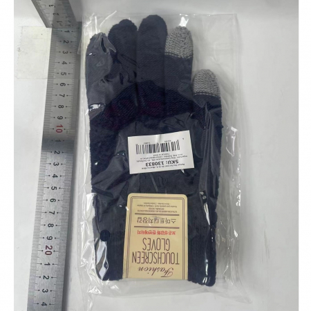 Manusi de Dama, Flippy, Functie Touchscreen (ecran tactil), Material Acril Tricotat, Manseta Elastica, Interior Catifelat, Marime Universala, Albastru Marin [9]