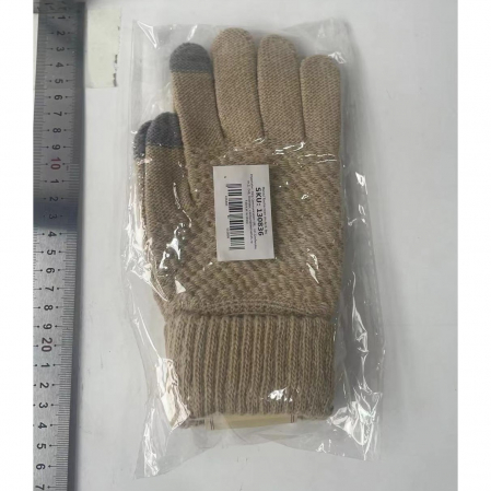Manusi de Dama, Flippy, Functie Touchscreen (ecran tactil), Material Acril Tricotat, Manseta Elastica, Interior Catifelat, Marime Universala, Bej [6]