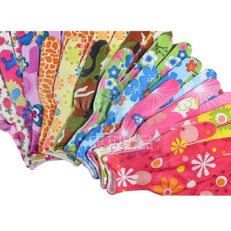 Manusi de Gradinarit, Flippy, din Nailon, Marime Universala 20 cm, Model Inflorat, Antiderapante, Multicolor [2]