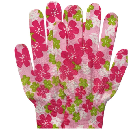 Manusi de Gradinarit, Flippy, din Nailon, Marime Universala 20 cm, Model Inflorat, Antiderapante, Multicolor [5]