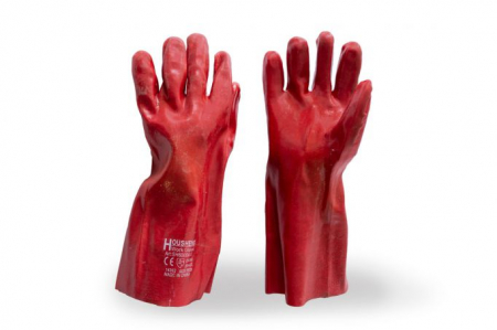 Sub 99 Lei - Lichidare Manusi rosii cauciuc lungi 35 cm