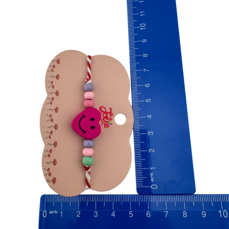 Martisor Bratara Multicolora pentru Copii, Jolie, din Lemn si Textil, Model Inima [3]