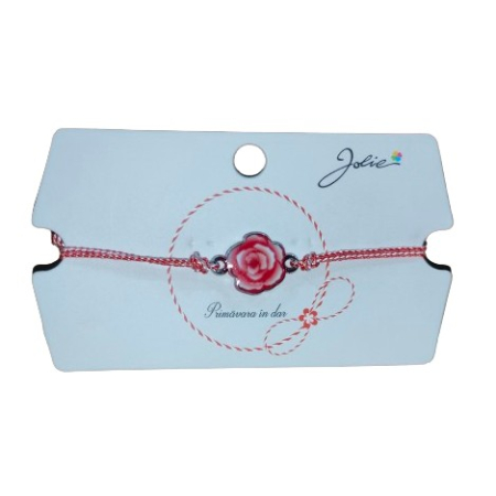 Martisor Bratara Traditionala, Snur Alb Rosu, Multiple Modele de pandantiv cu specific Traditional [1]