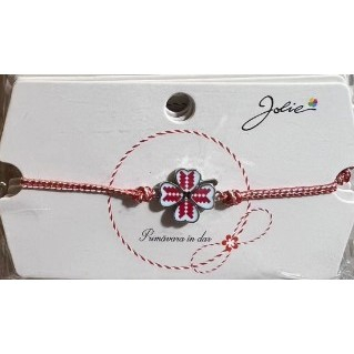 Martisor Bratara Traditionala, Snur Alb Rosu, Multiple Modele de pandantiv cu specific Traditional [3]