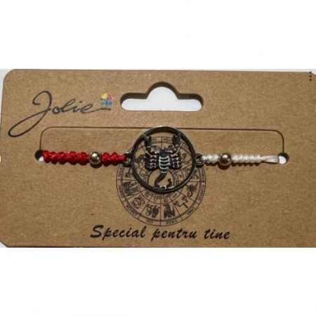 Sub 99 Lei - Martisor bratara zodiac, Jolie, 5x9 cm, Scorpion