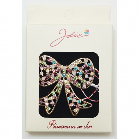 Sub 99 Lei - Martisor Brosa Medie, Multicolora, Dimensiune Brosa Aprox 5 cm, Material Metal, Model 3