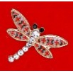Martisoare Brosa Primavara - Martisor Brosa Mica in Cutie, Dimensiune Brosa 2.5-3 cm, Material Metal, Model Libelula Traditionala