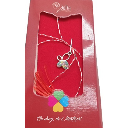 Martisor Primavara - Martisor Pandantiv Fluture V6 5cm x 9.5cm