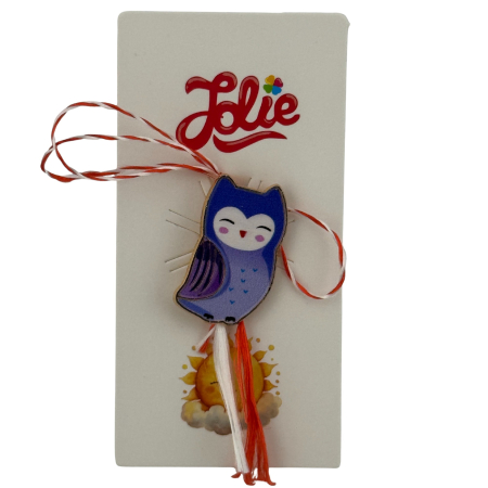 Sub 99 Lei - Martisor pentru copii, Jolie, Material Metal, Ambalaj Carton cu Design, Dimensiune Brosa Aproximativ 2x2 cm, Multicolor, Model Pasare