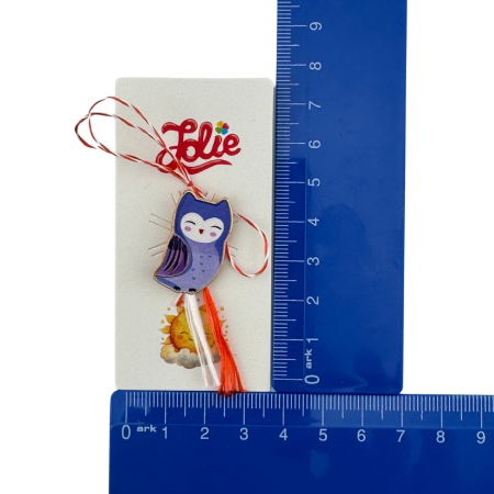Martisor pentru copii, Jolie, Material Metal, Ambalaj Carton cu Design, Dimensiune Brosa Aproximativ 2x2 cm, Multicolor, Model Pasare [3]