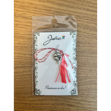 Martisoare Traditionale - Martisor Traditional, Jolie, Model Trifoi 1, Argintiu