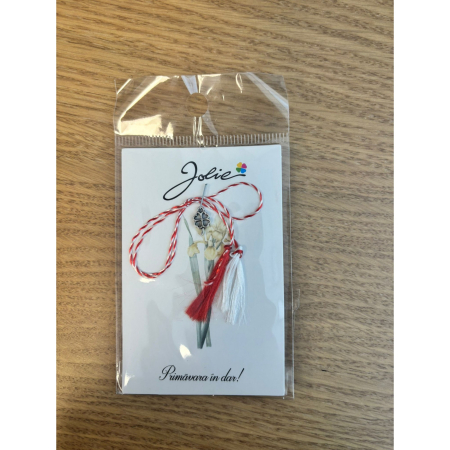 Martisoare Traditionale - Martisor Traditional, Jolie, Model Trifoi 3, Argintiu