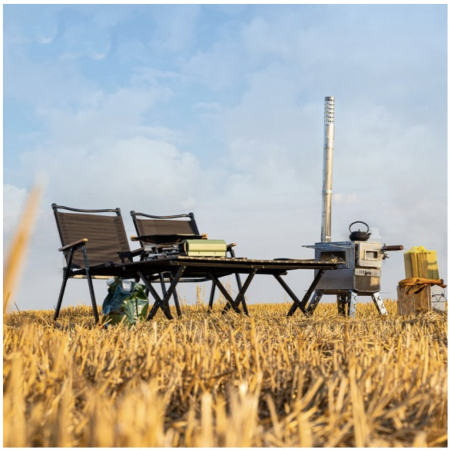 Masa camping, Aluminiu, Pliabila, Flippy, 120x60x43cm, Negru [1]