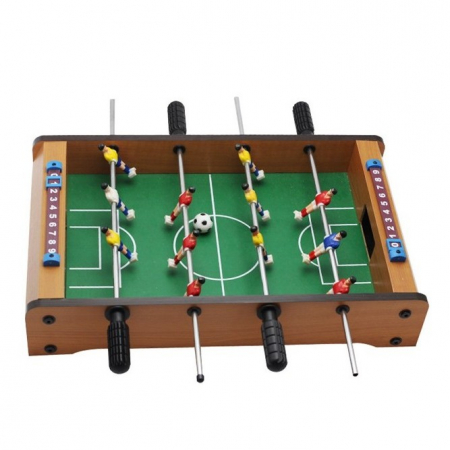Jucarii, Copii & Bebe - Masa de fotbal cu teren si 12 jucatori Flippy, cu tablou pentru scor, din metal, lemn si ABS, 34.5 x 23 x 7 cm, pentru copii