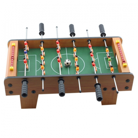 Jucarii, Copii & Bebe - Masa de Fotbal cu Teren si 18 Jucatori , 6 Manere, cu Tablou pentru Scor, din Metal, Lemn si ABS, 69 x 36.5 x 23 cm, cu Picioare