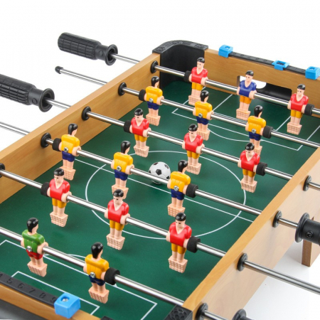 Masa de fotbal cu teren si 18 jucatori Flippy, 6 manere, cu tablou pentru scor, din metal, lemn si ABS, 51 x 44 x 17.5 cm, cu picioare, pentru copii/adulti [4]