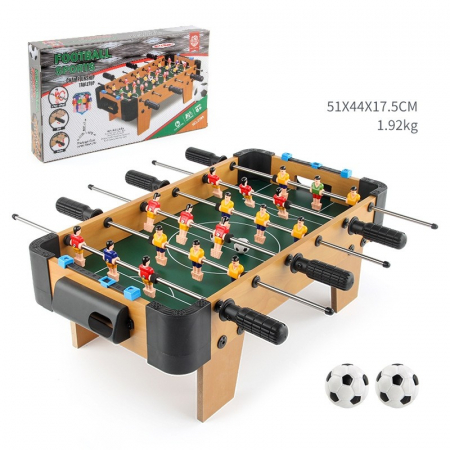 Masa de fotbal cu teren si 18 jucatori Flippy, 6 manere, cu tablou pentru scor, din metal, lemn si ABS, 51 x 44 x 17.5 cm, cu picioare, pentru copii/adulti [3]